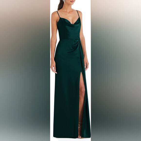Dessy Cowl Neck Evening Gown 8 - Picture 1 of 9